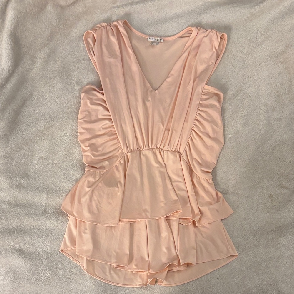 VENUS Peach Layered Blouse